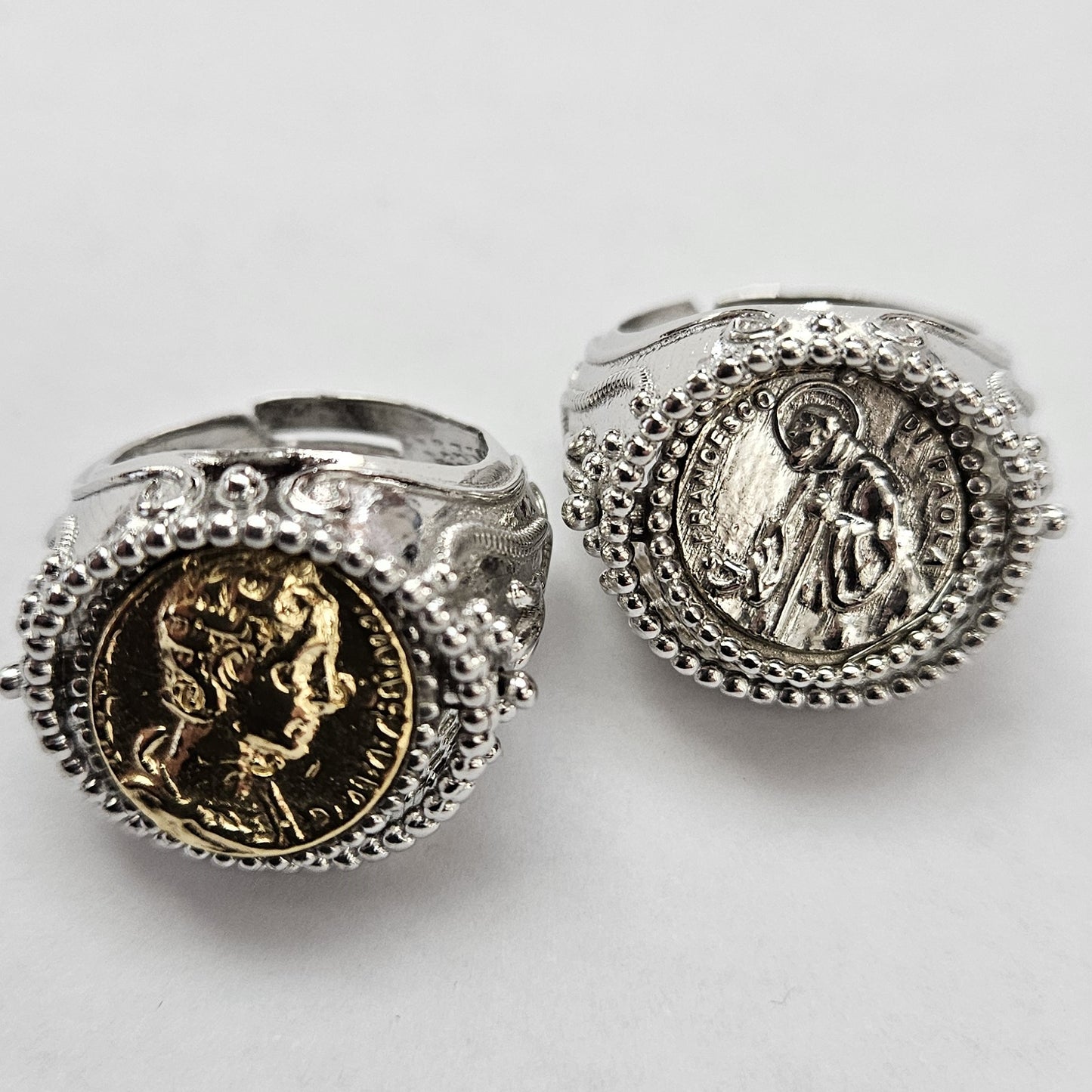 Anello Double Reverse San Francesco di Paola in Argento 925 - AN.DOUBLE.SF  Amanthia   