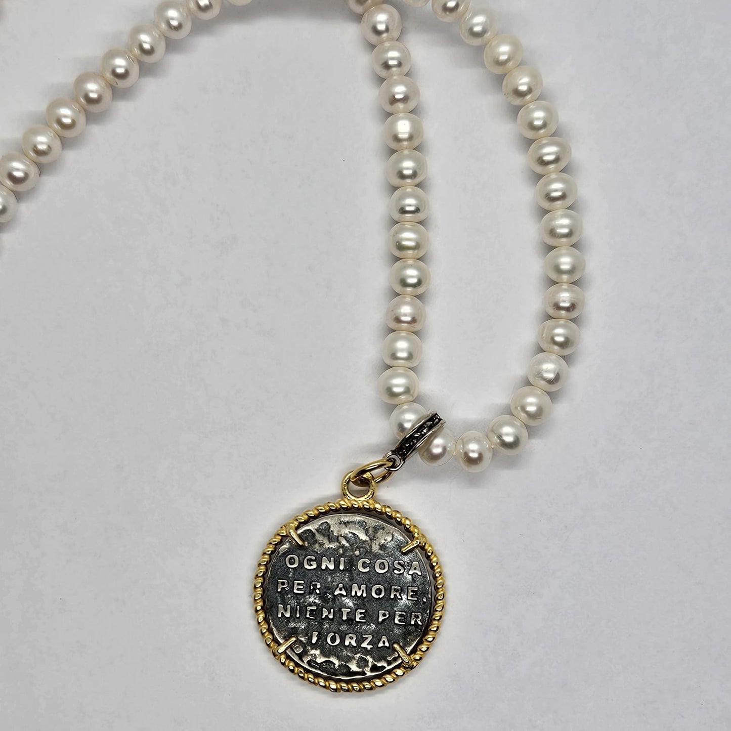 Collana perle con San Francesco di Paola - CO.PP.SF Amanthia