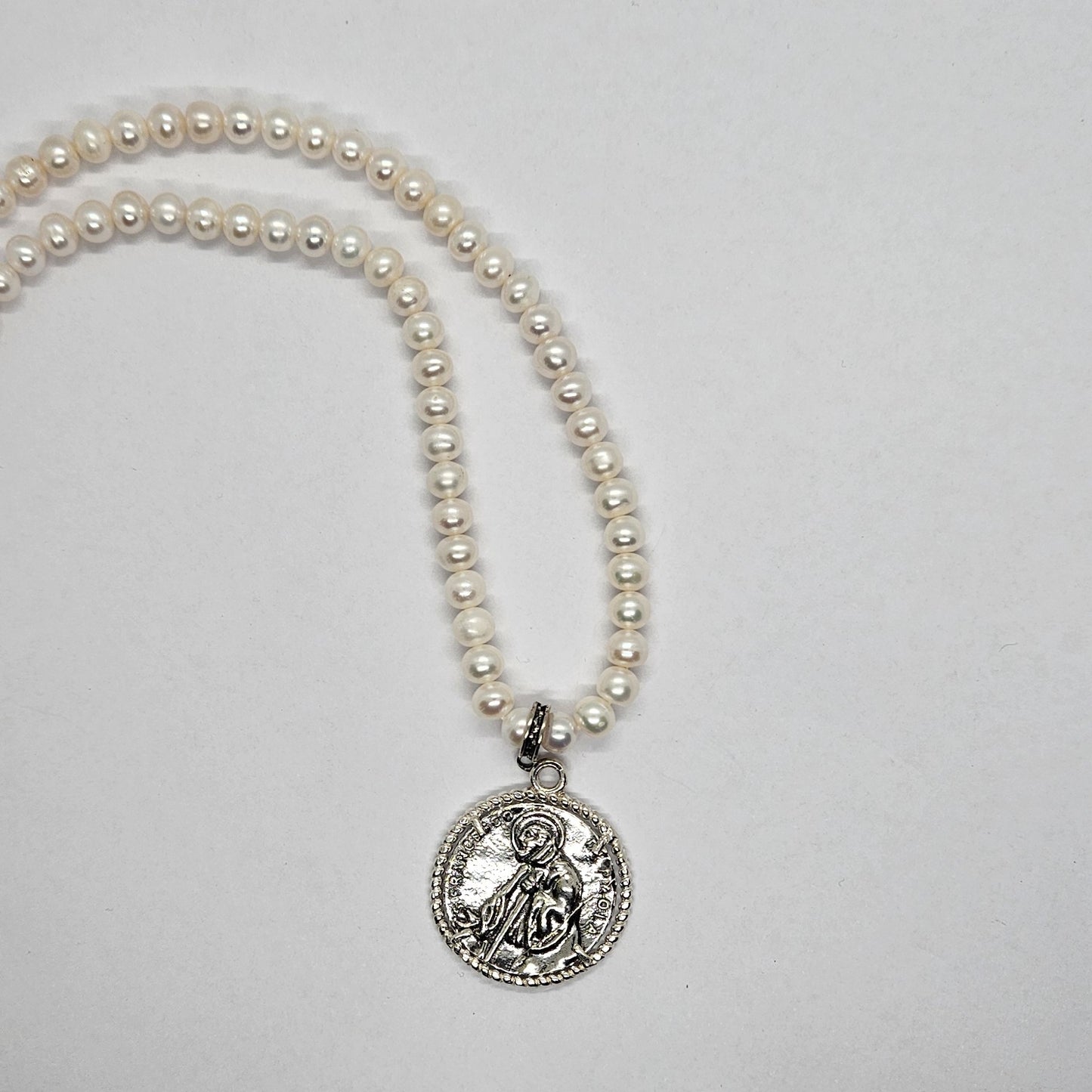 Collana perle con San Francesco di Paola - CO.PP.SF Amanthia