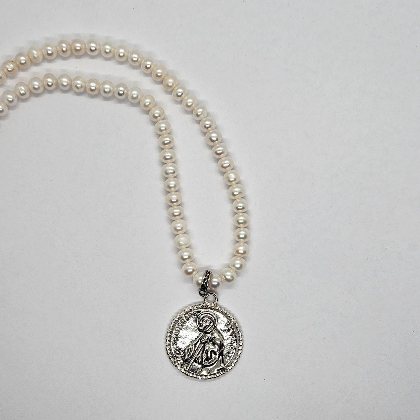 Collana perle con San Francesco di Paola - CO.PP.SF  Amanthia   