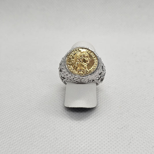 Anello Fascia con Moneta in Argento - AN.MO.3.95 Amanthia
