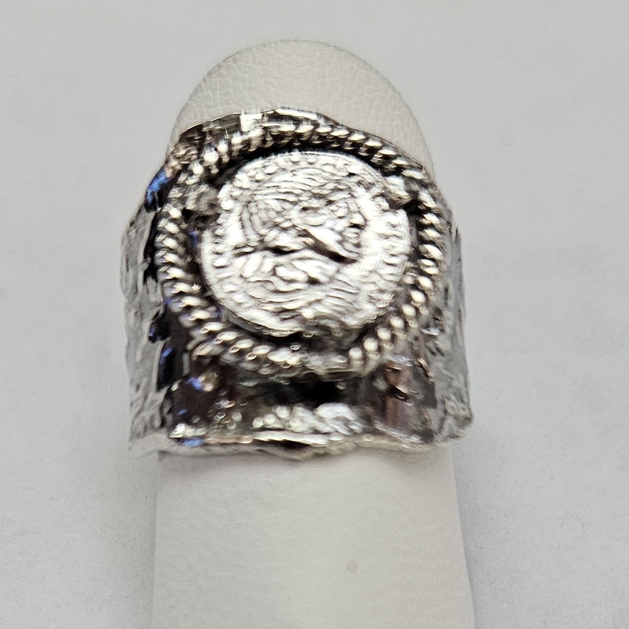 Anello Fascia con Moneta in Argento - AN.MON.59  Amanthia   