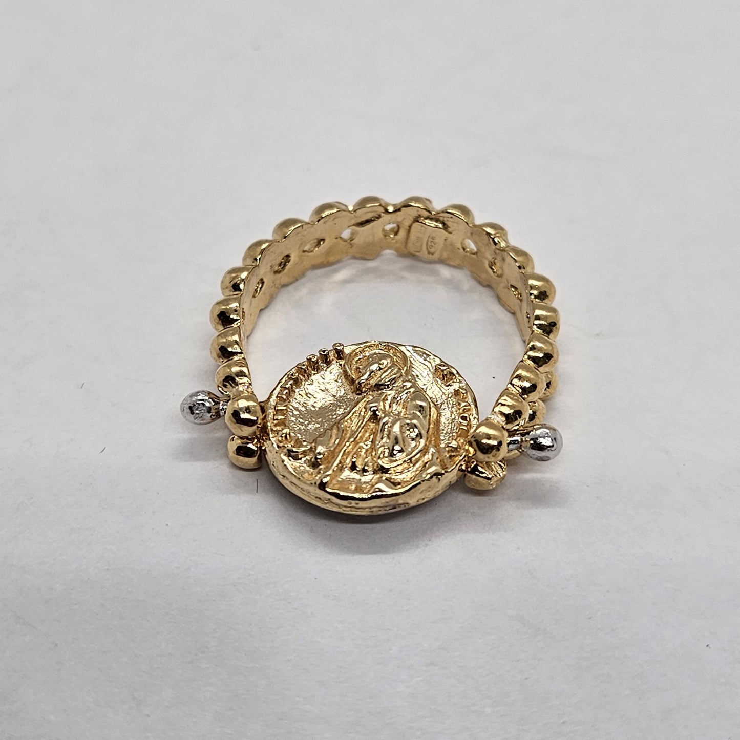 Anello Double Reverse San Francesco di Paola in Argento 925 - AN.DOUBLE.SF.7 Amanthia 14 Argento Dorato