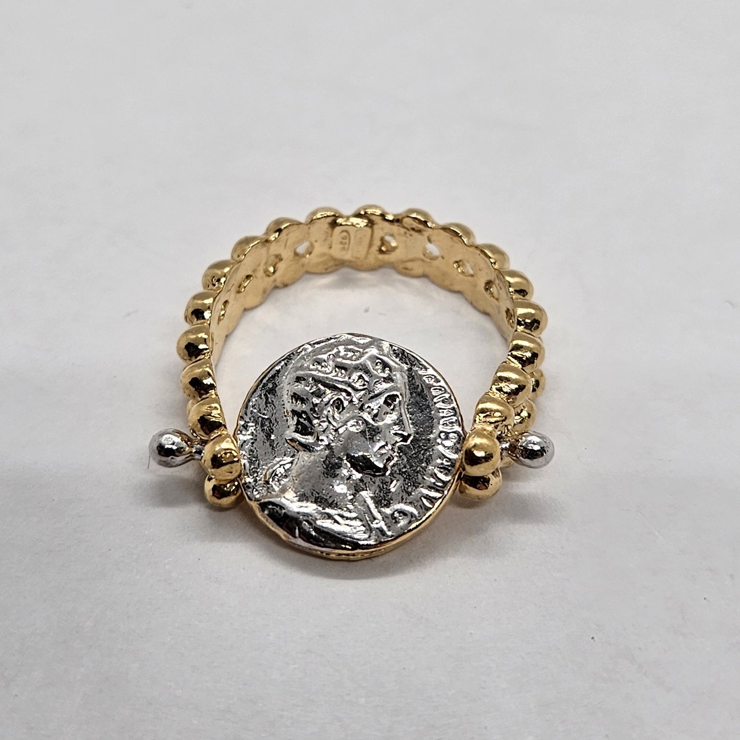 Anello Double Reverse San Francesco di Paola in Argento 925 - AN.DOUBLE.SF.7 Amanthia 16 Argento Dorato