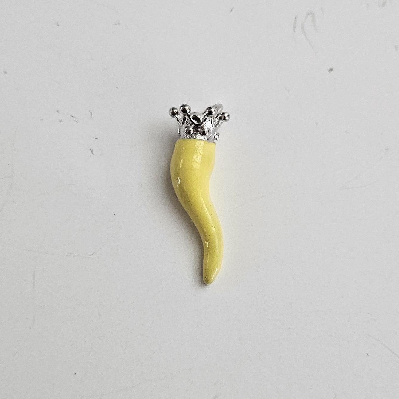 Ciondolo Cornetto Argento smalto Giallo - CI.CO.GIA Amanthia