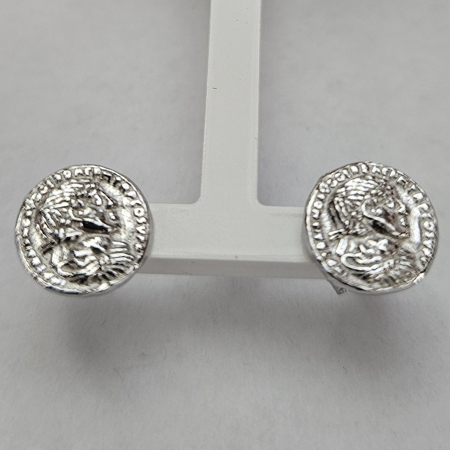 Orecchini Argento Moneta - OC.25 Amanthia Argento bianco
