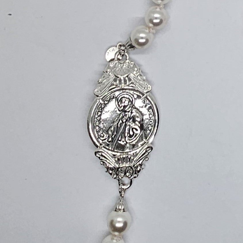 Collana Lunga perle con San Francesco di Paola - CL.PP.SF Amanthia