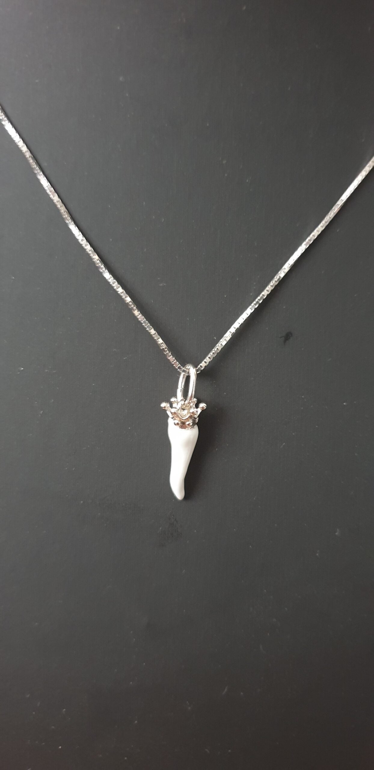 Collana argento con Ciondolo Cornetto "Porta Fortuna" - CO.CO.MI Amanthia BIANCO Argento bianco