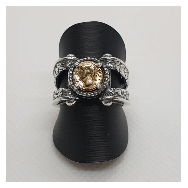 Anello Fascia con Moneta in Argento - AN.MON.13 Amanthia ARGENTO