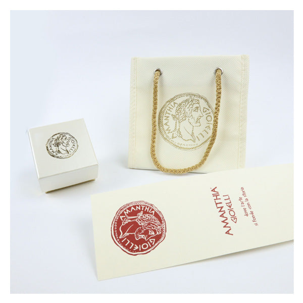 Collana Onice con Moneta d’epoca in argento 925 - CP.15.70  Amanthia   