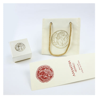 Collana Onice con Moneta d’epoca in argento 925 - CP.15.70  Amanthia   