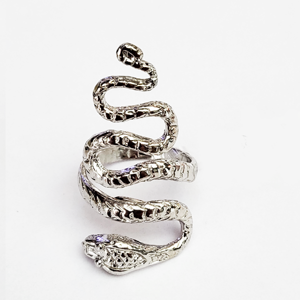 Anello a Serpente in Argento Sterling 925 Con Pietra di Luna - Anello Regolabile Aperto per Donne, Gioielli Animali Punk, Regalo San Anello a Serpente in Argento Sterling 925 Con Pietra di Luna - Anello Regolabile Aperto per Donne, Gioielli Animali Punk, Regalo San