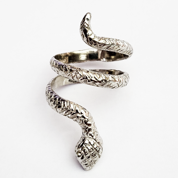 Anello Serpente in argento - AN.SER.89-1  Amanthia Argento bianco 1 Filo 