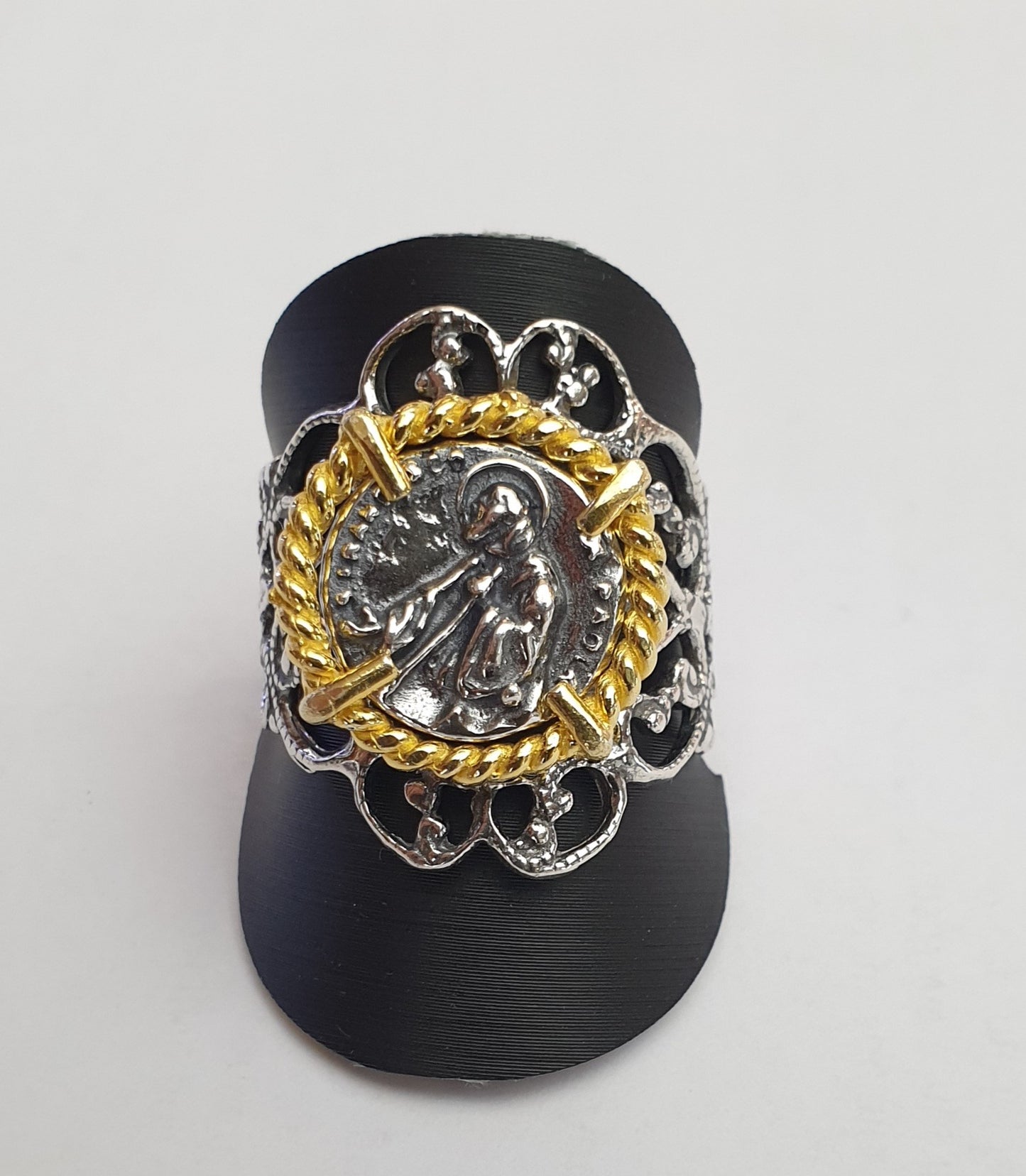 Anello San Francesco di Paola in Argento 925 - AN.SF.005 Amanthia Argento Bicolore
