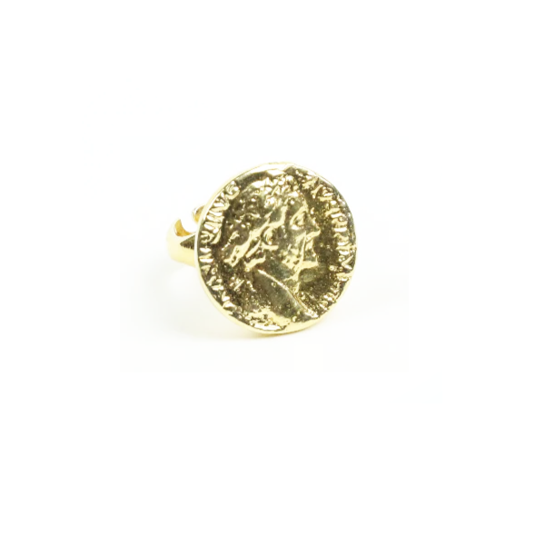 Anello Moneta - AN.092 Amanthia Argento dorato