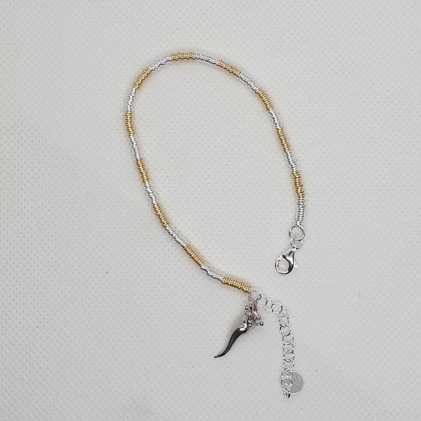 Bracciale a catena con Moneta d’epoca in argento 925 - BR.120 Amanthia ARGENTO Argento bianco
