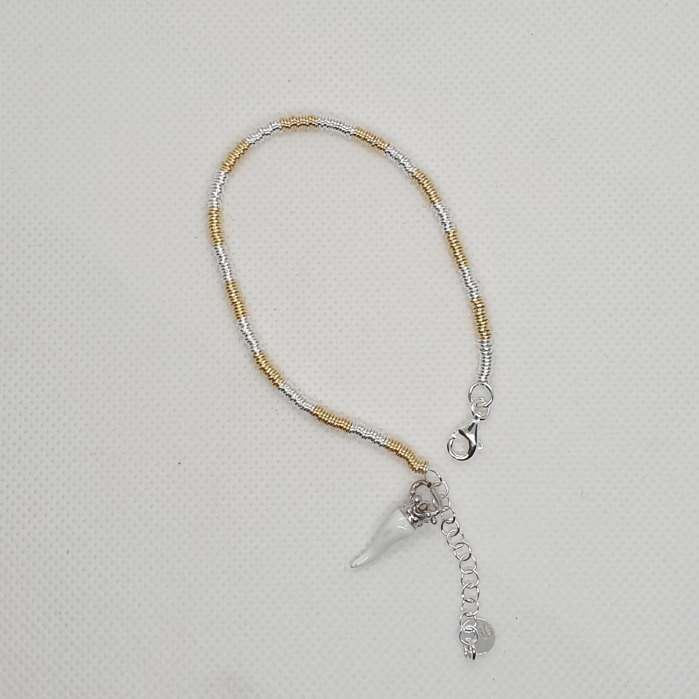 Bracciale a catena con Moneta d’epoca in argento 925 - BR.120 Amanthia BIANCO Argento bianco