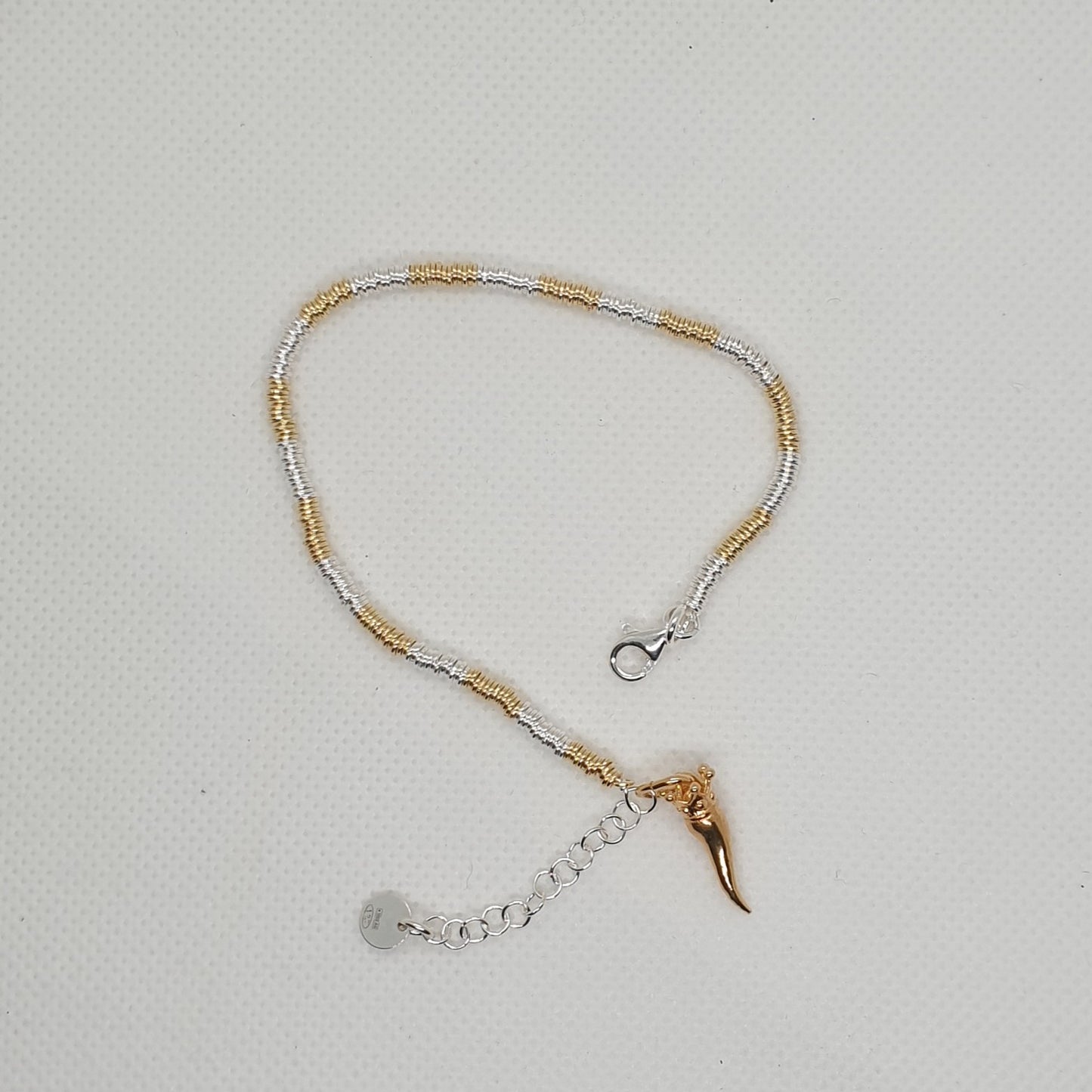 Bracciale a catena con Moneta d’epoca in argento 925 - BR.120 Amanthia DORATO Argento dorato