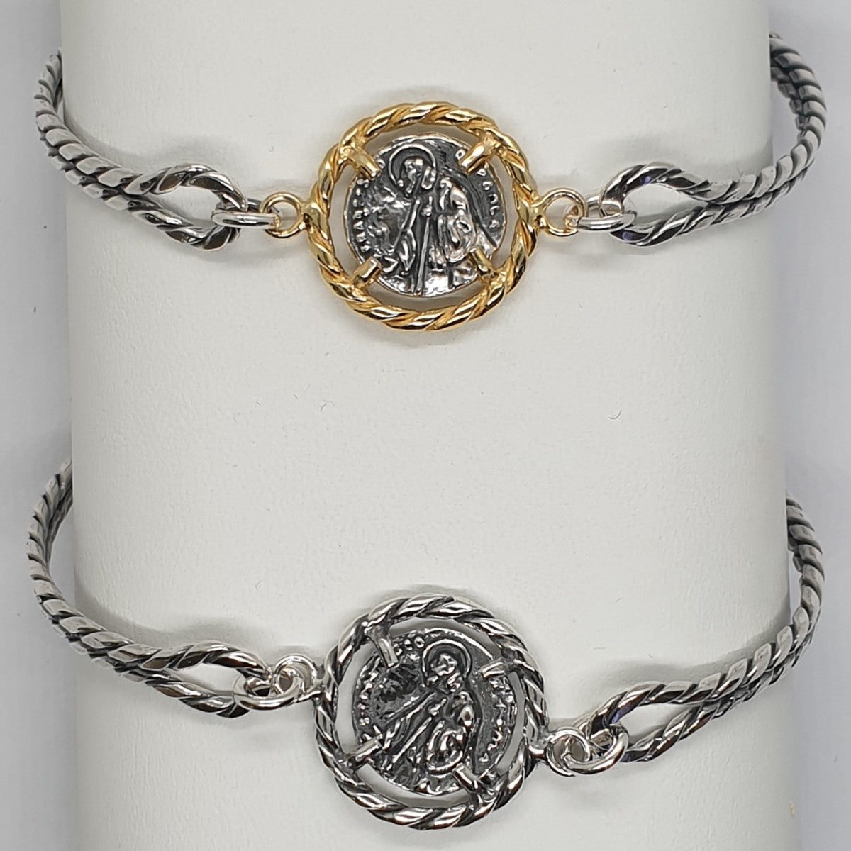 Bracciale Rigido San Francesco di Paola Argento - BR.RG.SF  Amanthia   