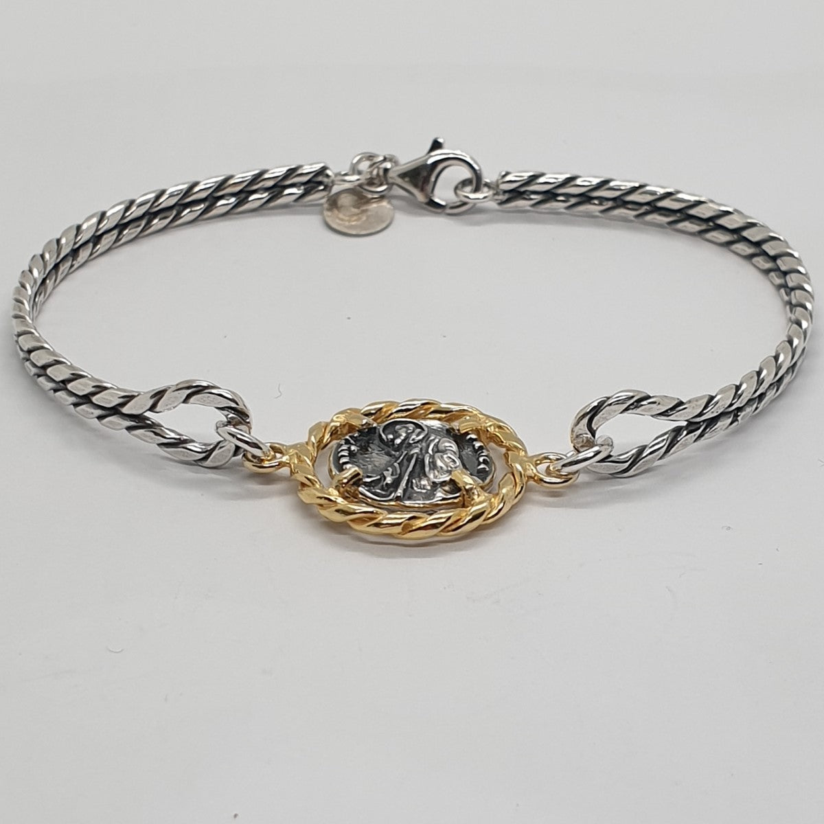 Bracciale Rigido San Francesco di Paola Argento - BR.RG.SF  Amanthia   