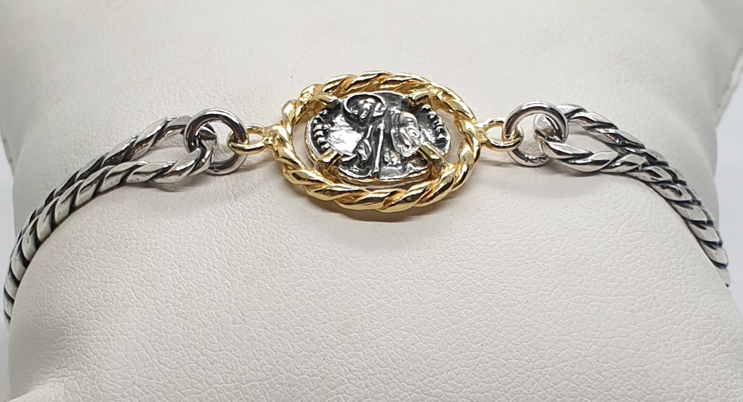 Bracciale Rigido San Francesco di Paola Argento - BR.RG.SF  Amanthia   