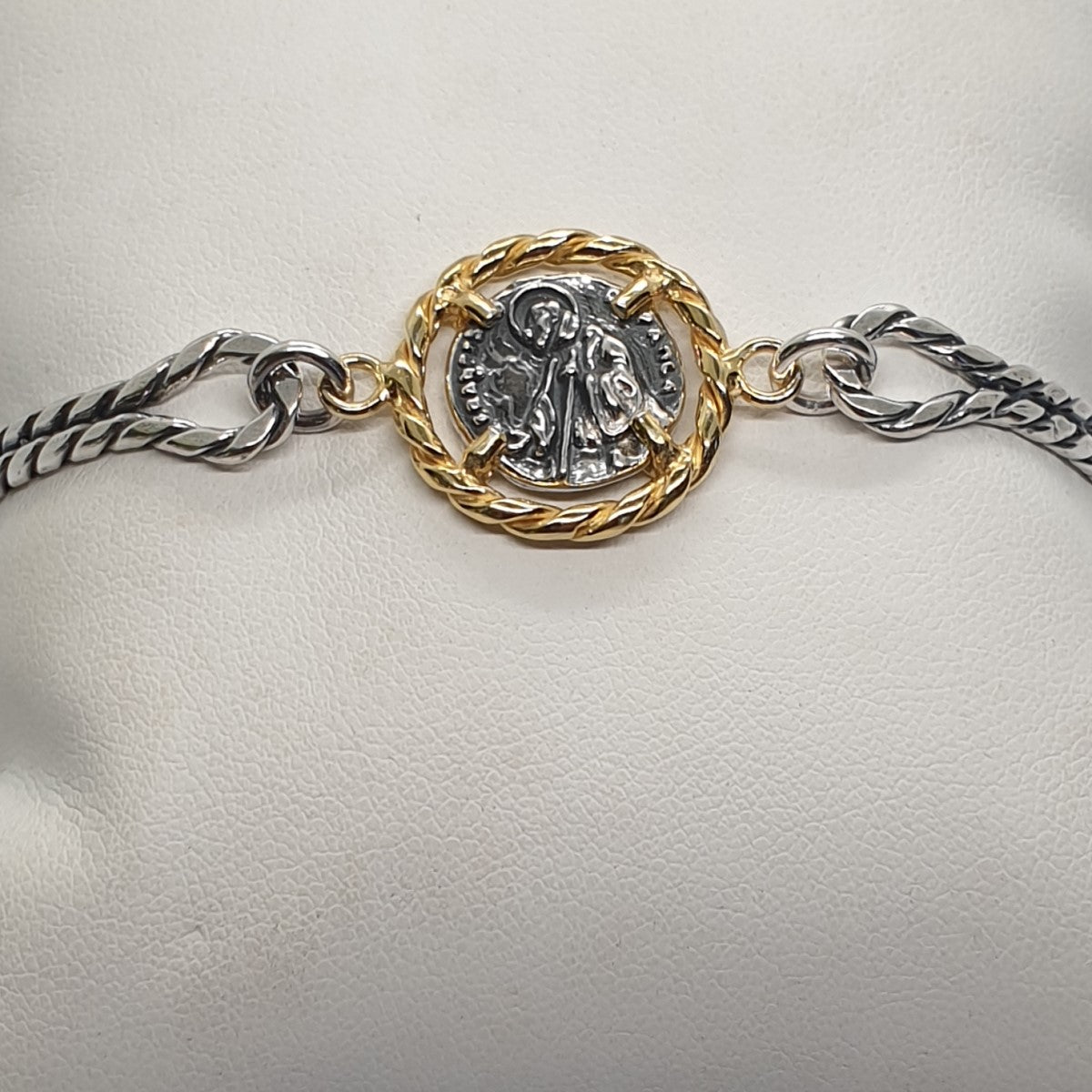 Bracciale Rigido San Francesco di Paola Argento - BR.RG.SF  Amanthia Dorato  