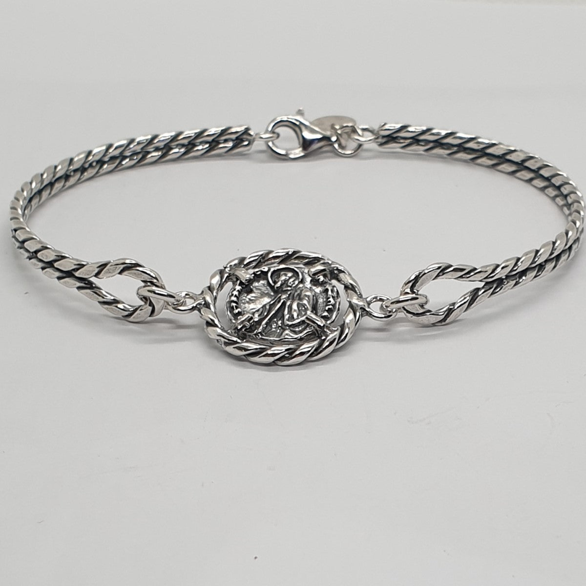 Bracciale Rigido San Francesco di Paola Argento - BR.RG.SF  Amanthia   