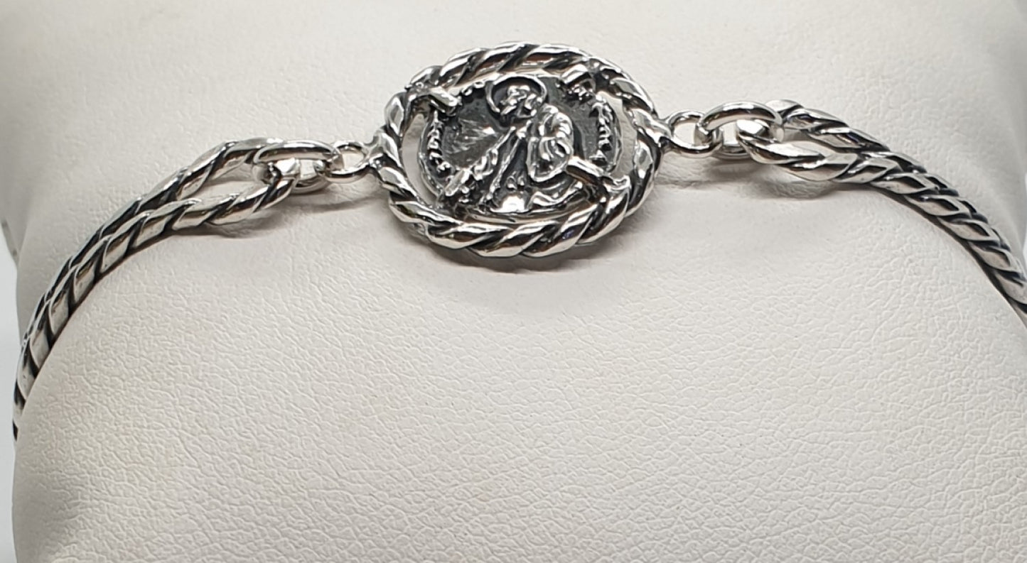 Bracciale Rigido San Francesco di Paola Argento - BR.RG.SF  Amanthia   