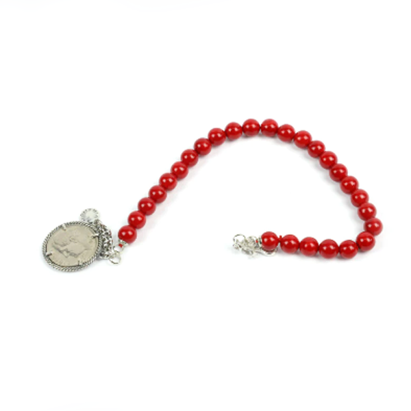 Bracciale pasta Corallo moneta - BR.103  Amanthia Bianco