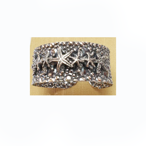 Bracciale Schiava con Stelle Marine in Argento 925 - BR.SC.105 Amanthia