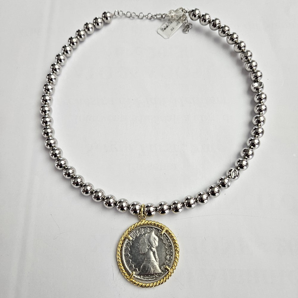 Collana Rigida con moneta d'epoca - CO.RI.500 Amanthia