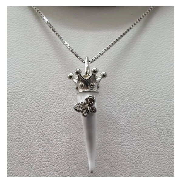 Collana argento con Ciondolo Porta Fortuna "Ida Miceli DNY"- Cod.CO.CI.NE.DNY Amanthia BIANCO Argento bianco