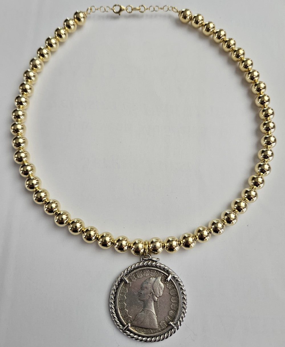 Collana Rigida con moneta d'epoca - CO.RI.500 Amanthia