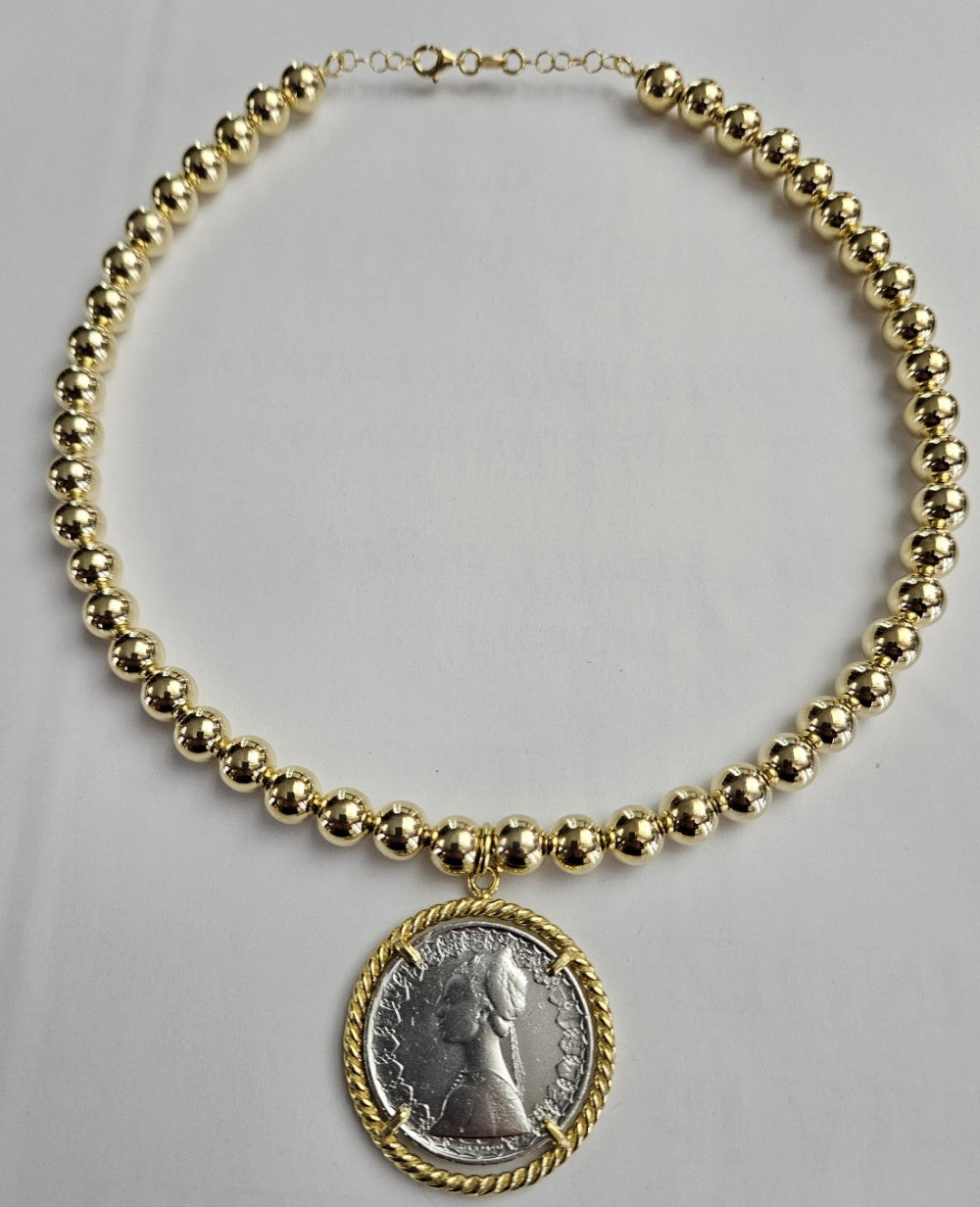 Collana Rigida con moneta d'epoca - CO.RI.500 Amanthia