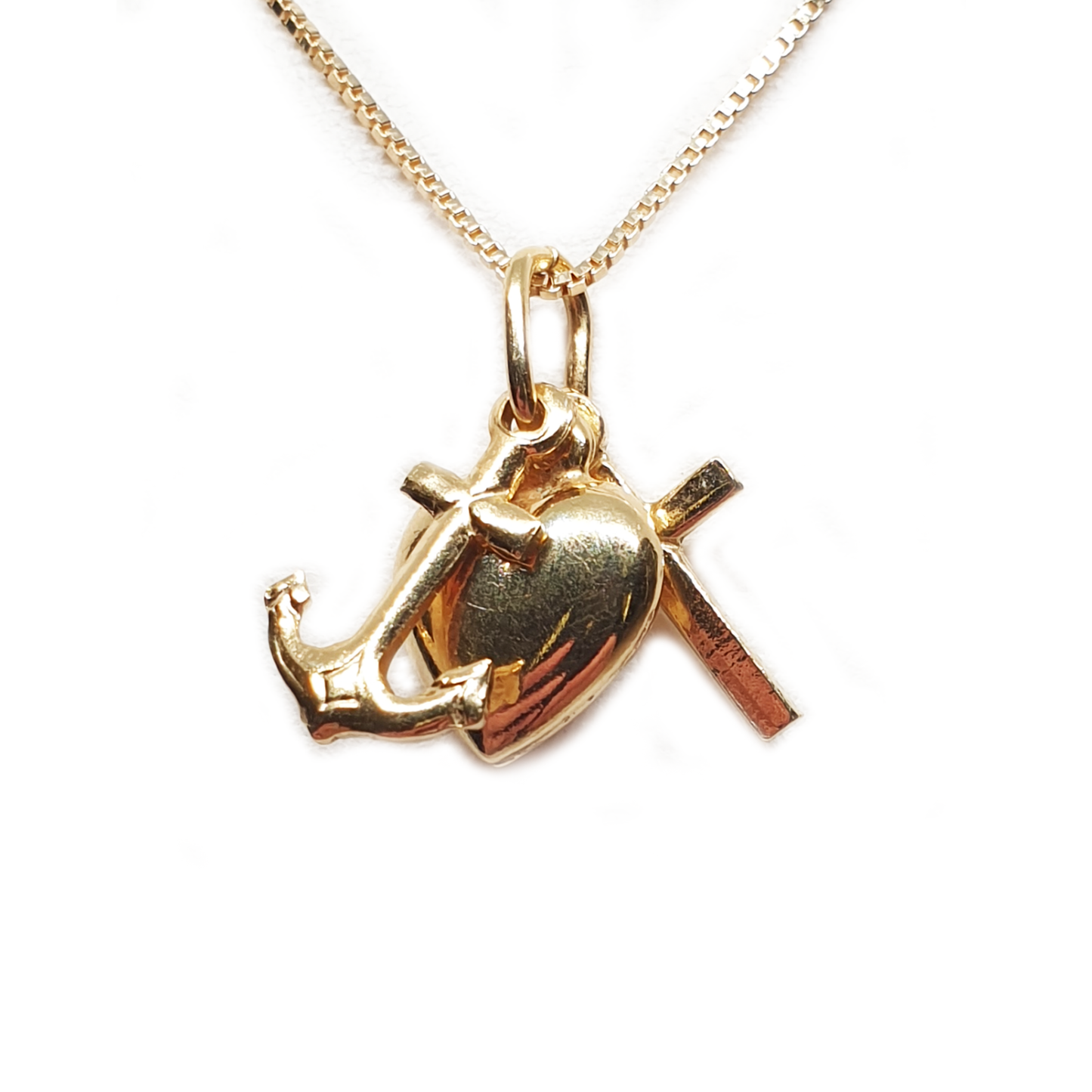 Collana argento con Ciondolo Fede Speranza e Carità "Porta Fortuna" - CO.FSC Amanthia