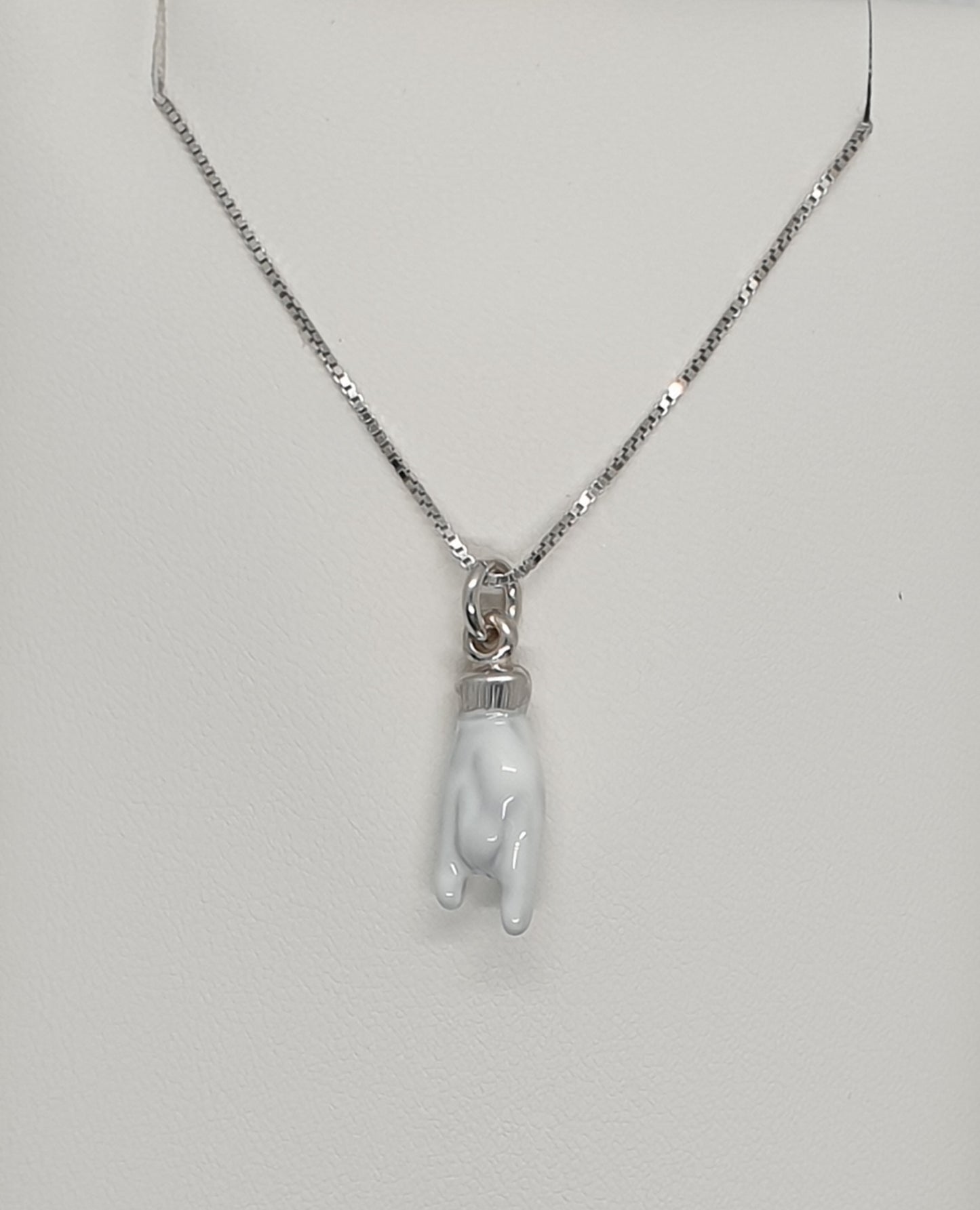 Collana argento con Ciondolo Manina "Porta Fortuna" - CO.MANINA Amanthia BIANCO Argento bianco