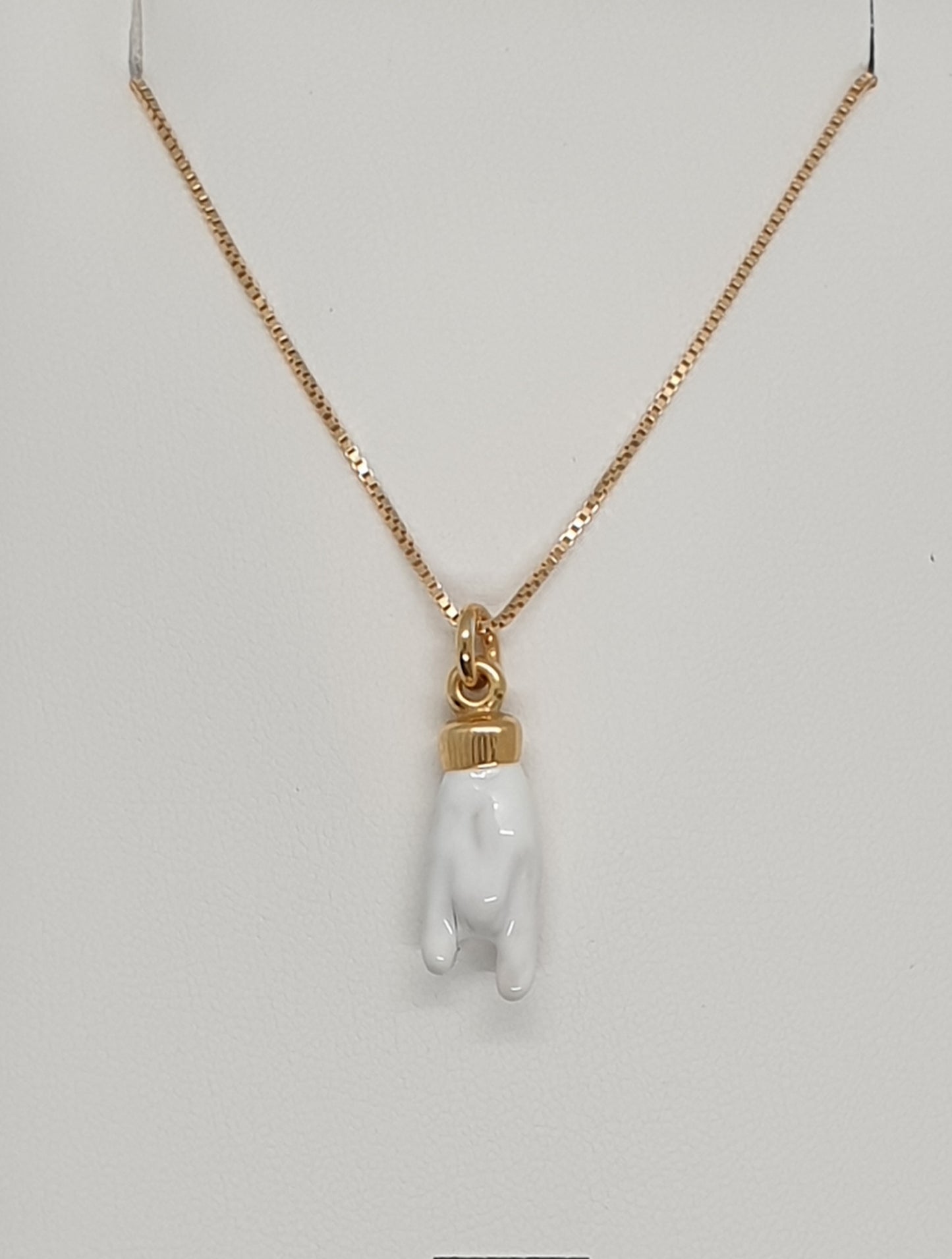 Collana argento con Ciondolo Manina "Porta Fortuna" - CO.MANINA Amanthia BIANCO Argento dorato