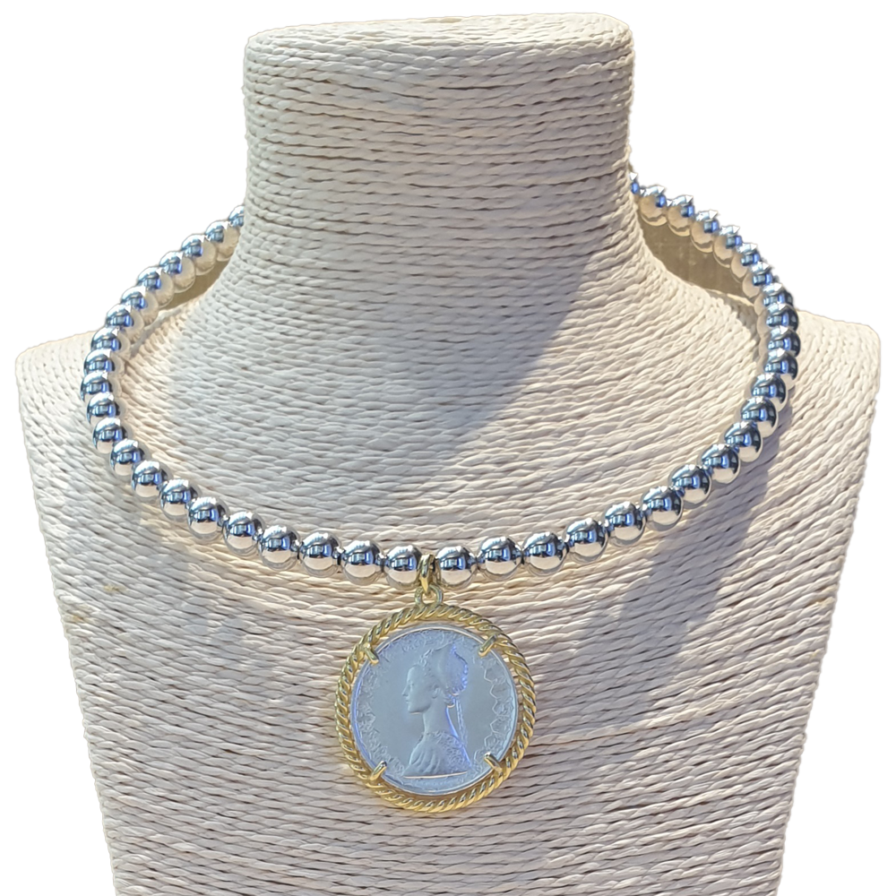 Collana Rigida con moneta d'epoca - CO.RI.500 Amanthia