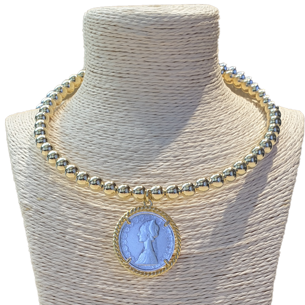 Collana Rigida con moneta d'epoca - CO.RI.500 Amanthia