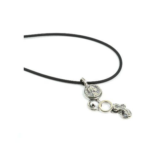 Collana cuoio con Italia - CO.007 Amanthia