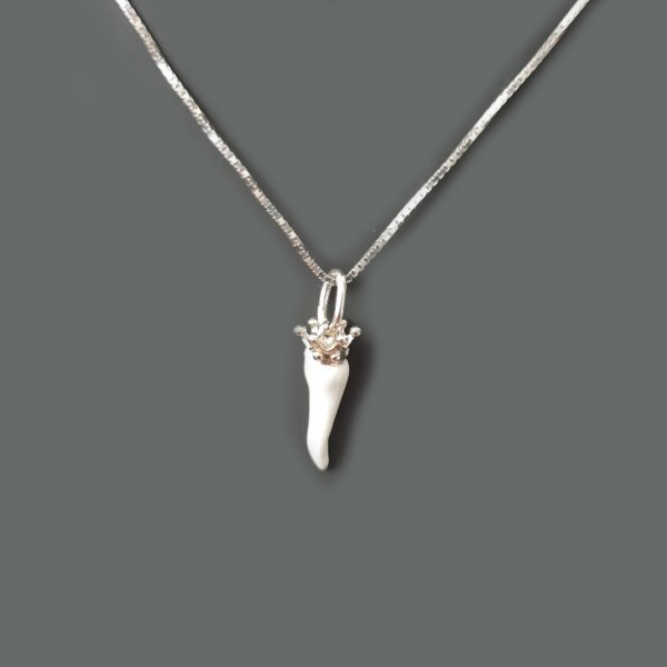 Collana argento con Ciondolo Cornetto "Porta Fortuna" - CO.CO.MI Amanthia