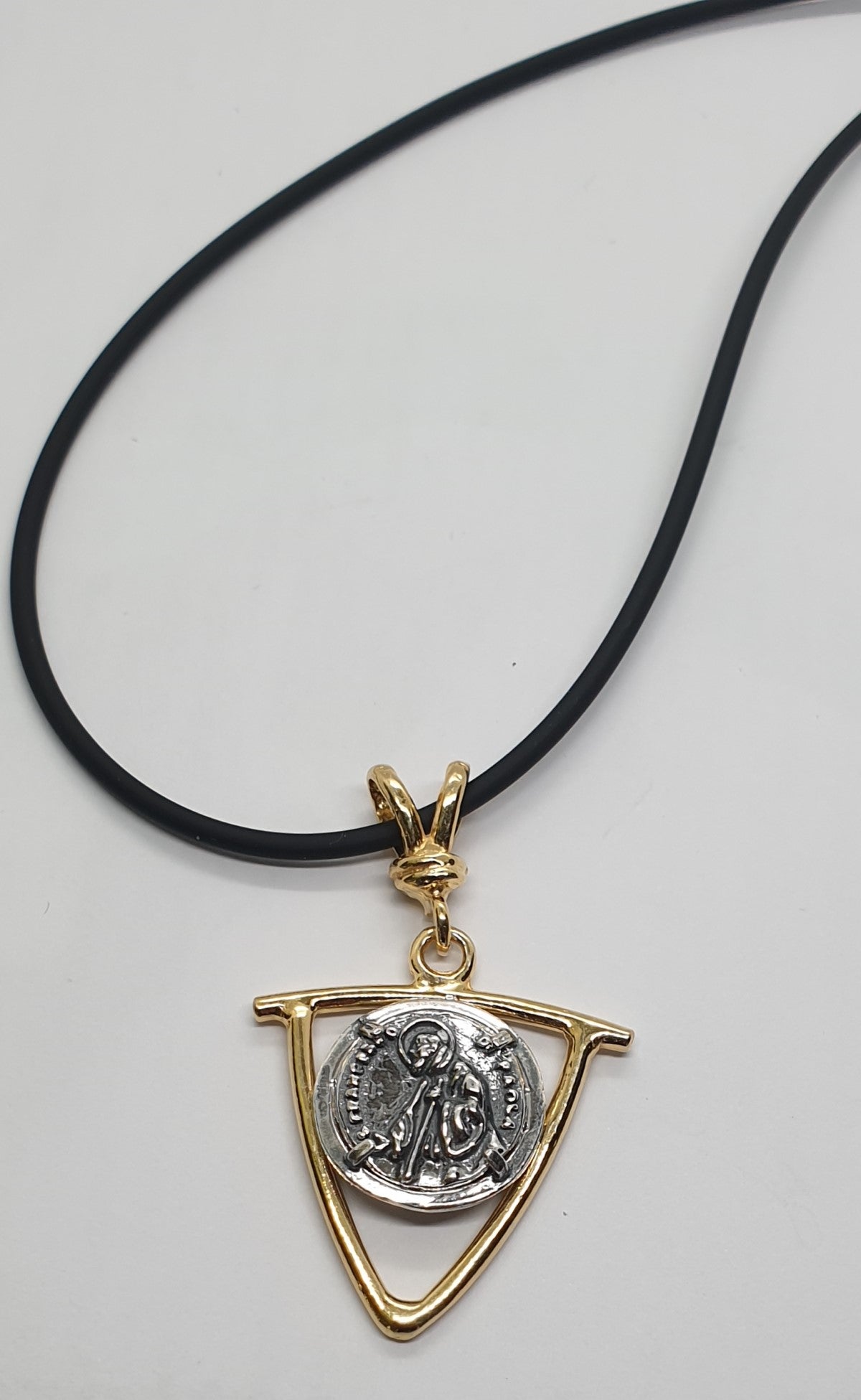 Collana caucciù San Francesco di Paola - CU.SF  Amanthia   