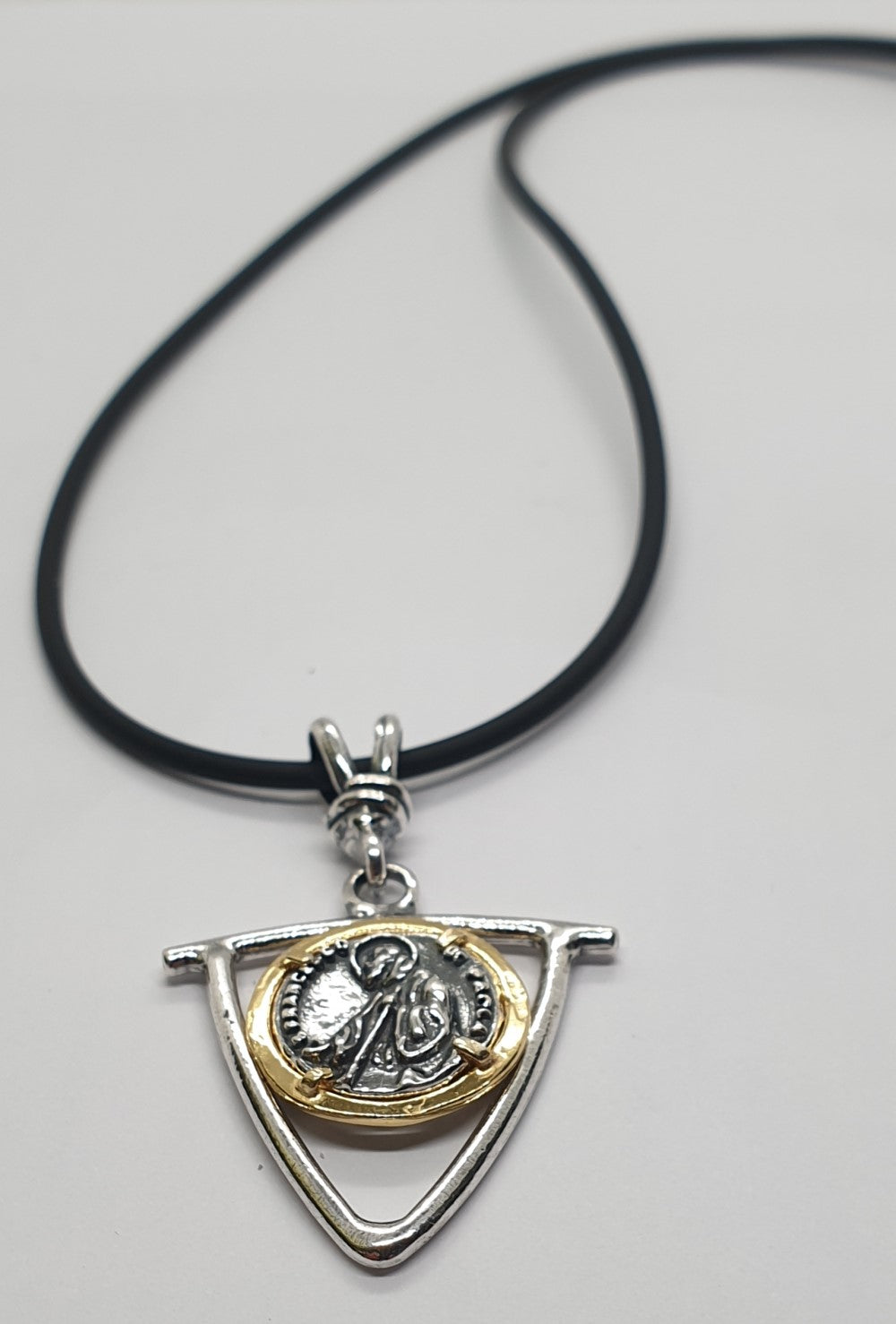 Collana caucciù San Francesco di Paola - CU.SF  Amanthia   