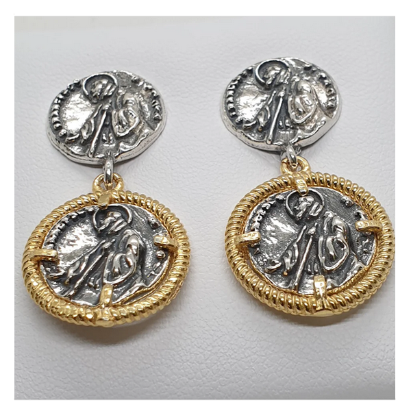 Orecchini Lunghi In Argento Tibetano A Forma Di Drago - Nuovi Con Etichette, Stile Boho - Foto 3