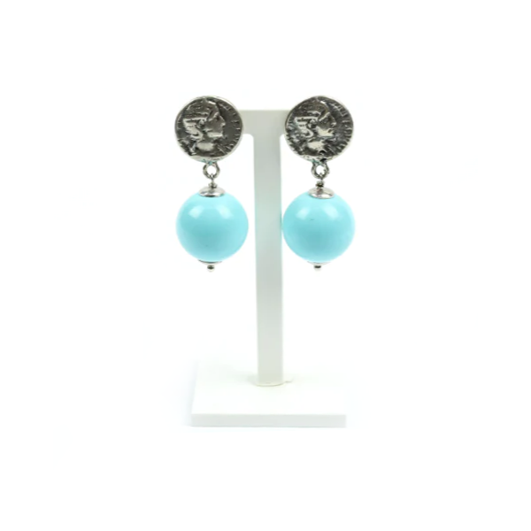 Orecchini Arg. 925 Rosa Turchese 1.5 | Re Artù Gioielli Orecchini Arg. 925 Rosa Turchese 1.5 | Re Artù Gioielli