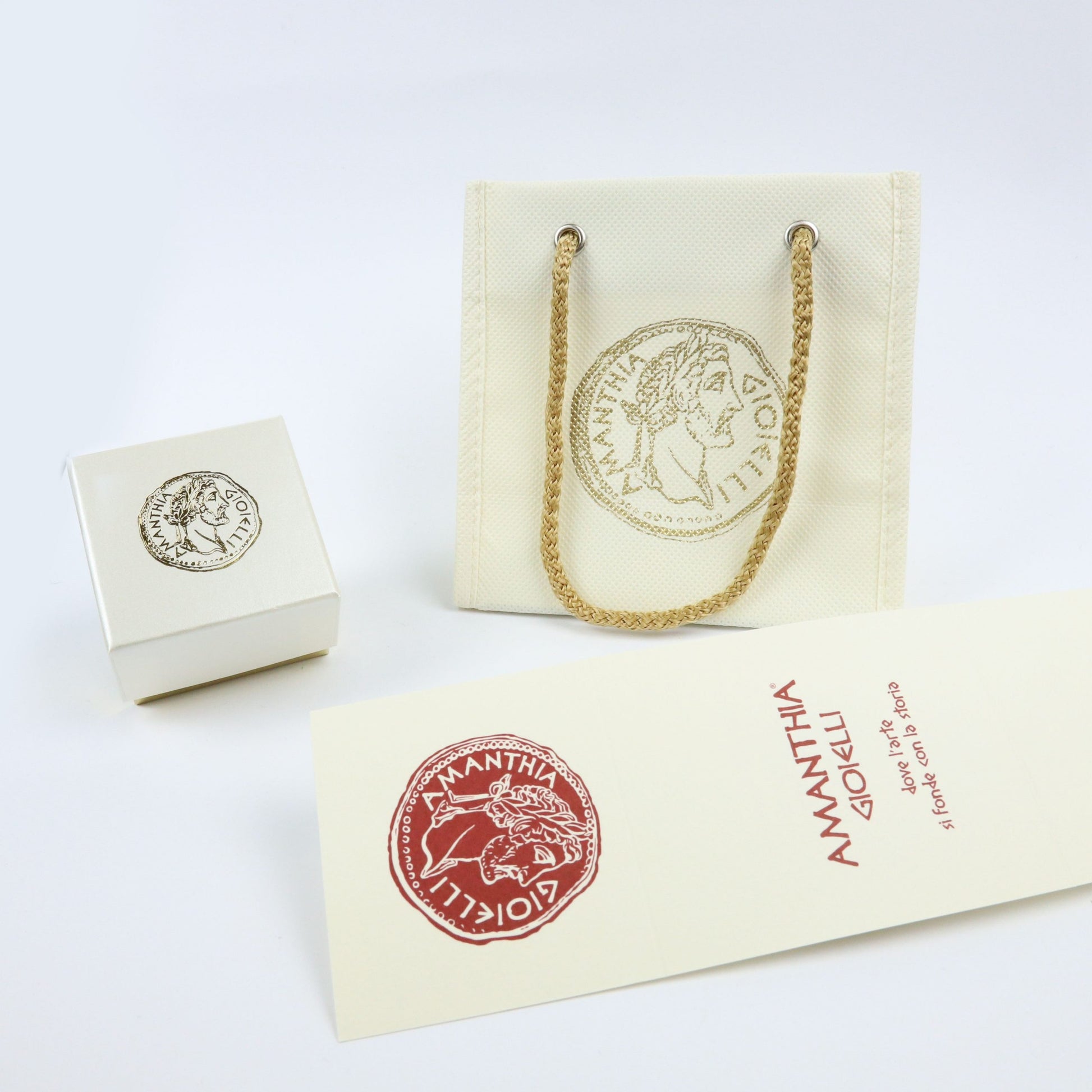 Collana Perle con Moneta d’epoca in argento 925 - CP.33.10.50  Amanthia   