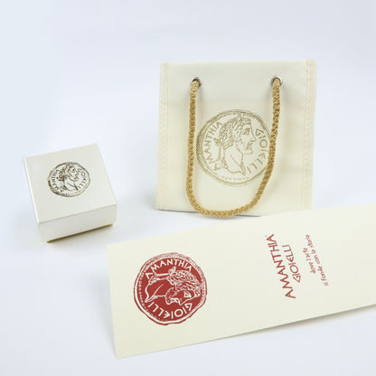 Collana Turchese con Moneta d’epoca in argento 925 - CP.08.70  Amanthia   