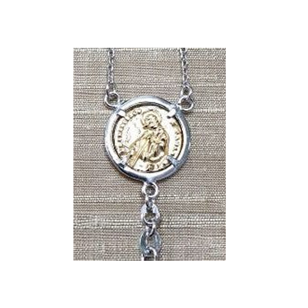 Collana Rosario San Francesco di Paola - RO.SF.001.3MM  Amanthia Argento dorato  