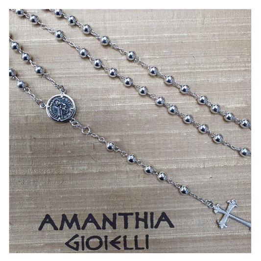 Collana Rosario San Francesco di Paola - RO.SF.001.4MM  Amanthia