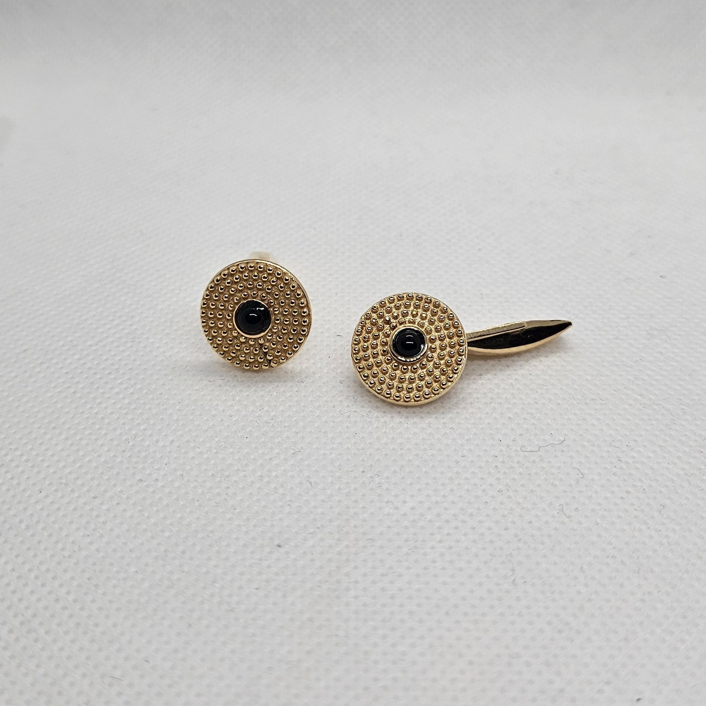 Gemelli in Argento e Onice - GE.ON.115 Amanthia Argento dorato